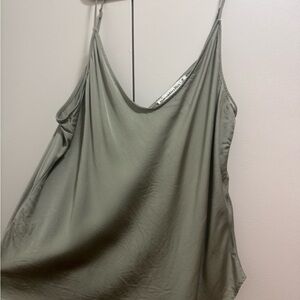 Abercrombie & Fitch Green Asymmetrical Sleeveless Camisole